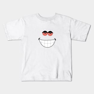 Happy cartoon face with red eyes Kids T-Shirt